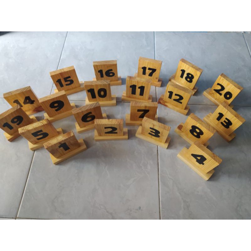 nomor meja cafe/resto