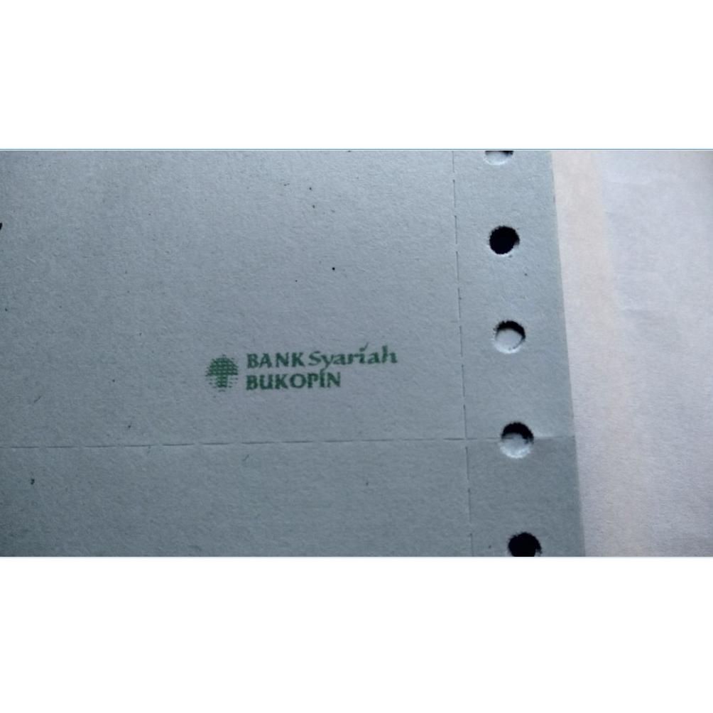 

✭Terlaku.☆➜ W7L7N Kertas Continuous Form Struk PPOB PLN A4 Dibagi 4 Rangkap 1 Eceran Logo Bank BSB ( BUKOPIN Syariah) J60 ✭Murah