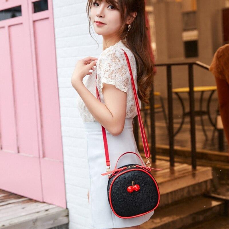 Fashion Women Shoulder Bag Cute Cherry Tas Mini Slempang Wanita Lucu Motif Cherry