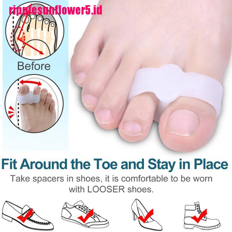 2pcs Silikon Pemisah Jari Kaki Hallux Valgus