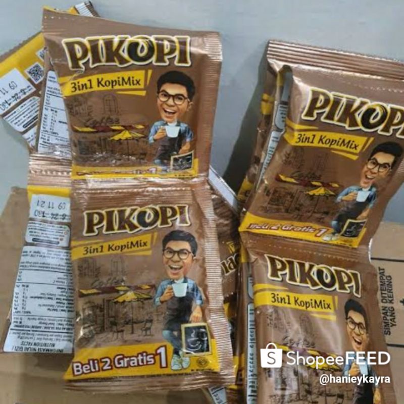 pikopi mix 3 in 1 (Tiap pembelian 2 renteng free gelas)