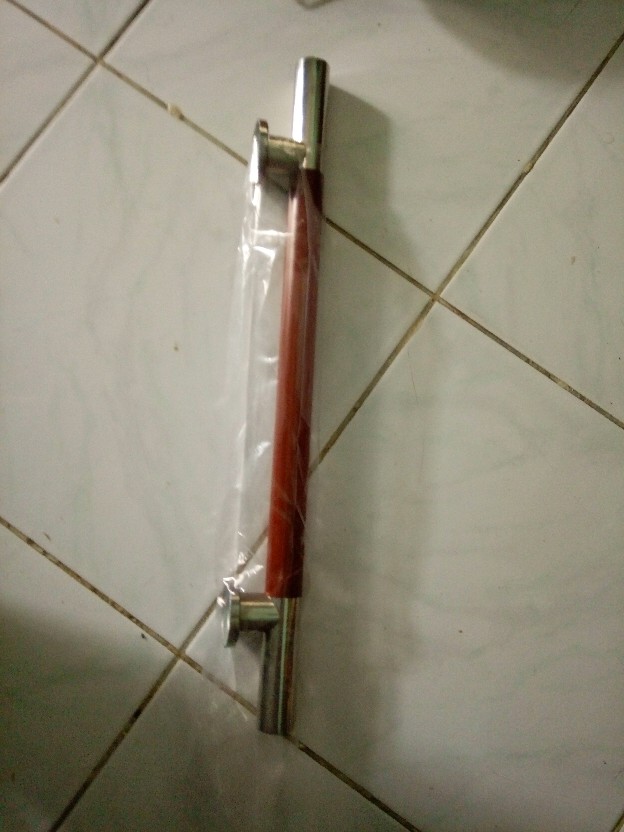 Handle Pintu Rumah Bulat Panjang 45 Cm Coklat Kayu Natural Cw Tarikan Pintu Gagang Pintu Kunci Pintu