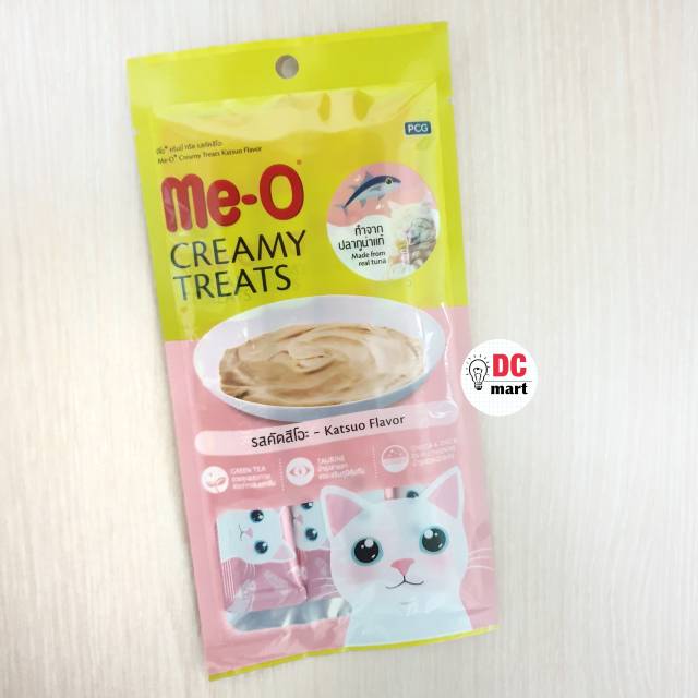 MEO Creamy Treats 60gr ( 15 Gr x 4 sachet ) / Makanan Cair Kucing Sachet