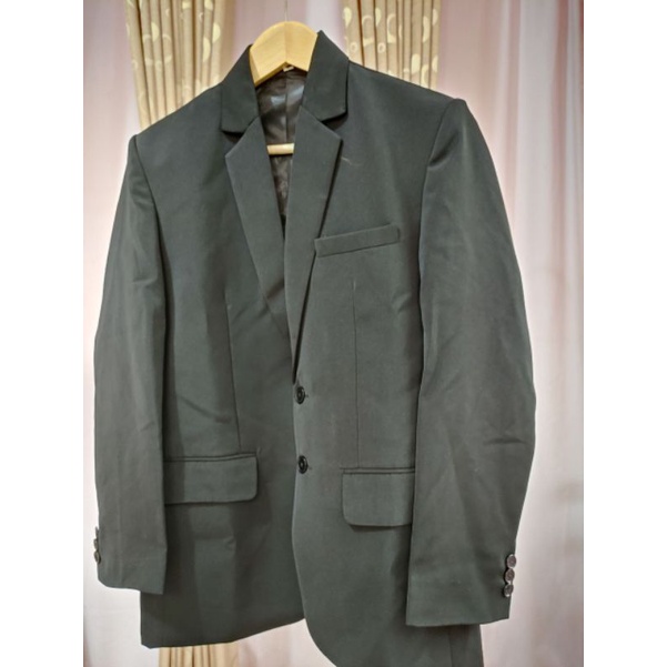 Jas Hitam Pria, Jas Hitam Pria Slim Fit, Jas Hitam Pria Formal