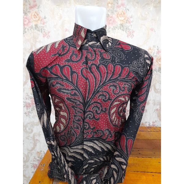 KEMEJA BATIK KATUN PRIA/BATIK KATUN PRIA LENGAN PANJANG