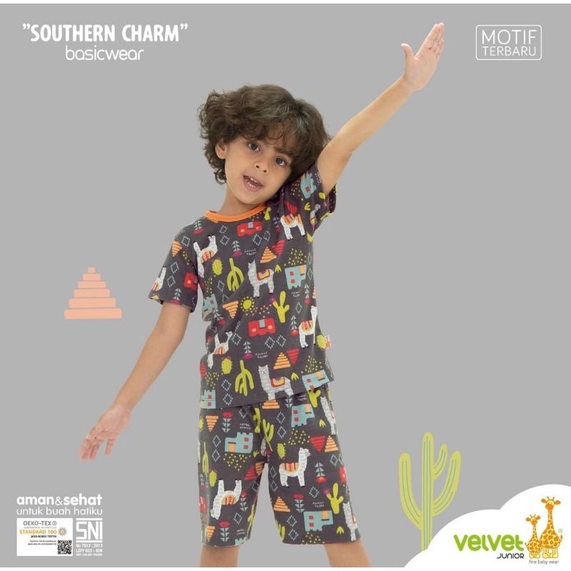 Velvet Junior Southern Charm Setelan Lengan Pendek Celana Pendek (KP)