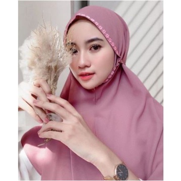 HIJAB INSTAN Bergo Renda Melati Jilbab Muslim