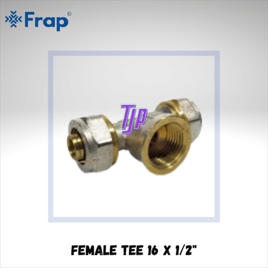 FEMALE TEE BRASS FRAP 1/2&quot; FITTING PIPA PEX