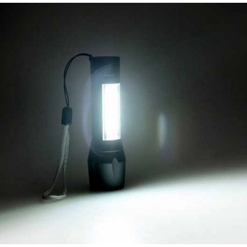 Senter mini XPE COB LED Zoom Swat Super Terang Police Lihgt Recharger/lampu senter police LED U3/sen
