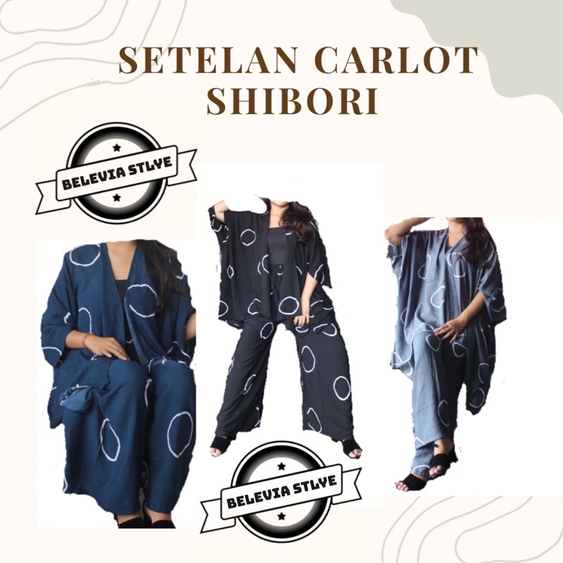 [ beleviastyle ] Setelan Cardigan Kulot Shibori Dori Mori Original Outer XL