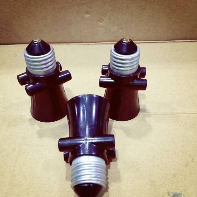 Fitting Kombinasi Broco/ fitting sambung Hitam broco SNI E27