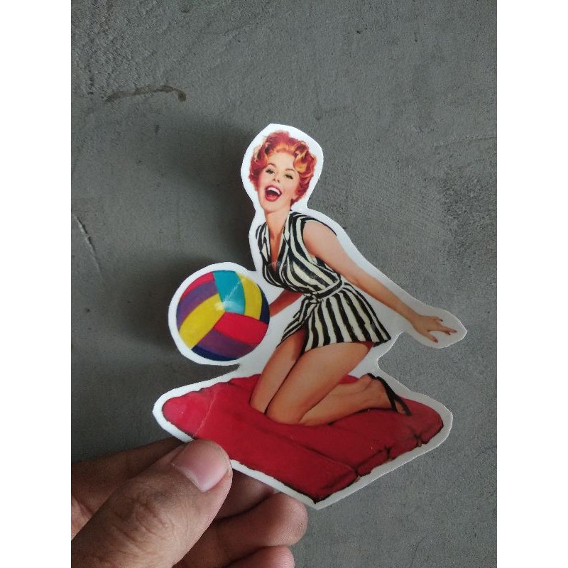 

Stiker pin up girl transparan kode 7668