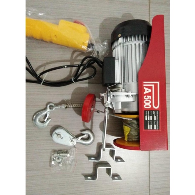 Mini Electric Hoist Wire 500Kg Hoist Katrol Pa 500