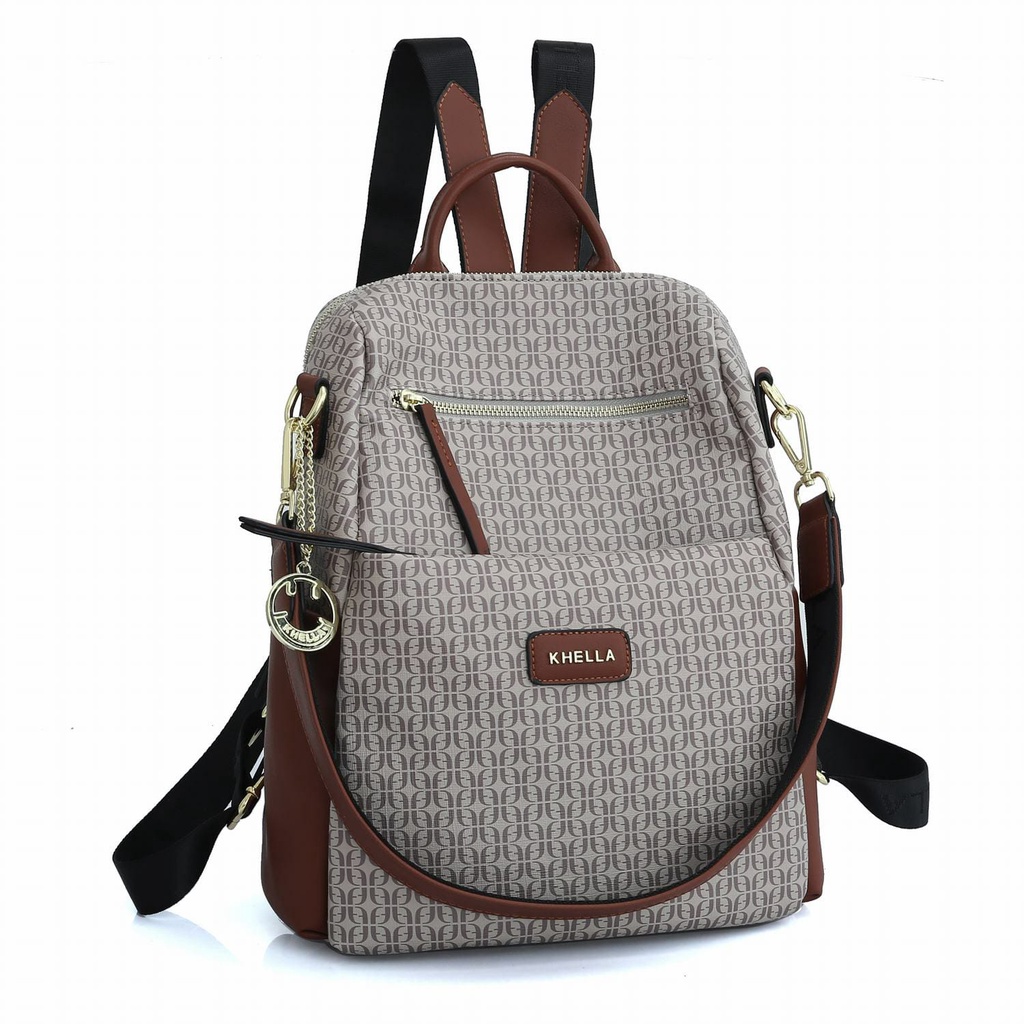 PRODUK IMPORT FASHION TAS ORIGINAL KHELLA BACKPACK RANSEL WANITA MULTI FUNGSI MOTIF TERBARU KL 764-A