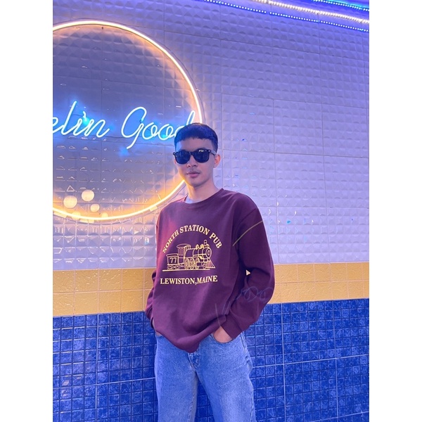 HEBIG MAROON CREWNECK