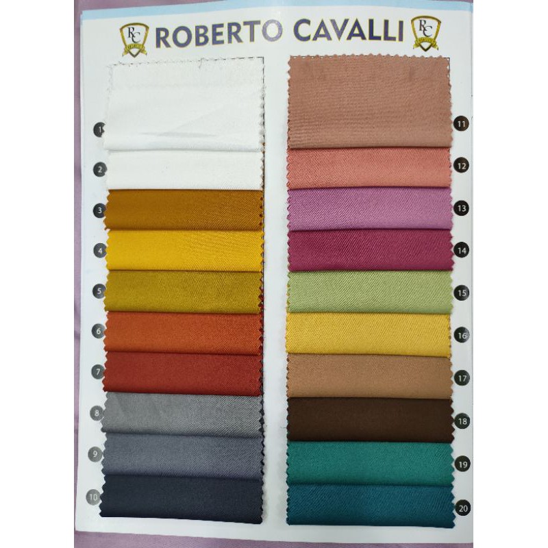 Kain Satin Roberto Cavali  ORI PREMIUM / SATIN ROBERTO CAVALI / Harga Persetengah meter