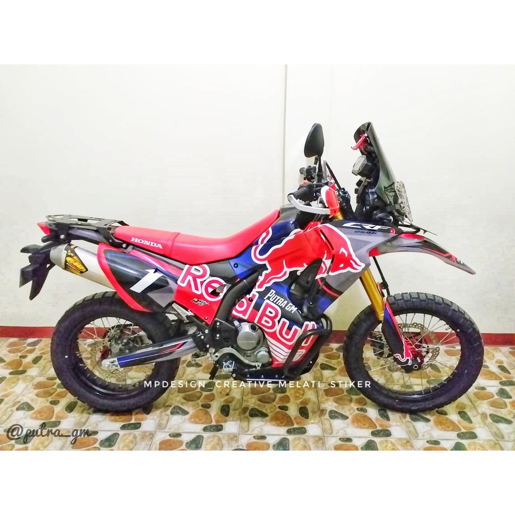 STIKER DECAL HONDA CRF250 RALLY REDBULL V1 Shopee Indonesia