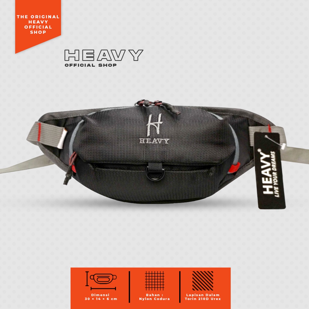 Heavy Official Shop - Heavy.bag Tas pinggang pria - Waistbag Heavy - Tas Pria Kasual