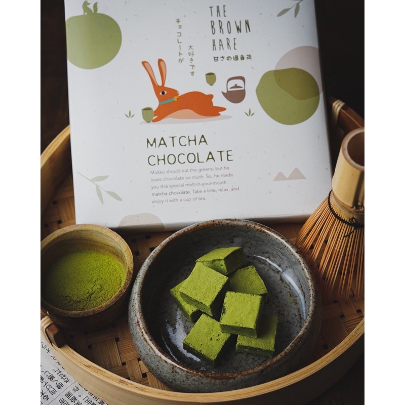 

The Brown Hare Nama Chocolate, Coklat Jepang Matcha 36 Pcs