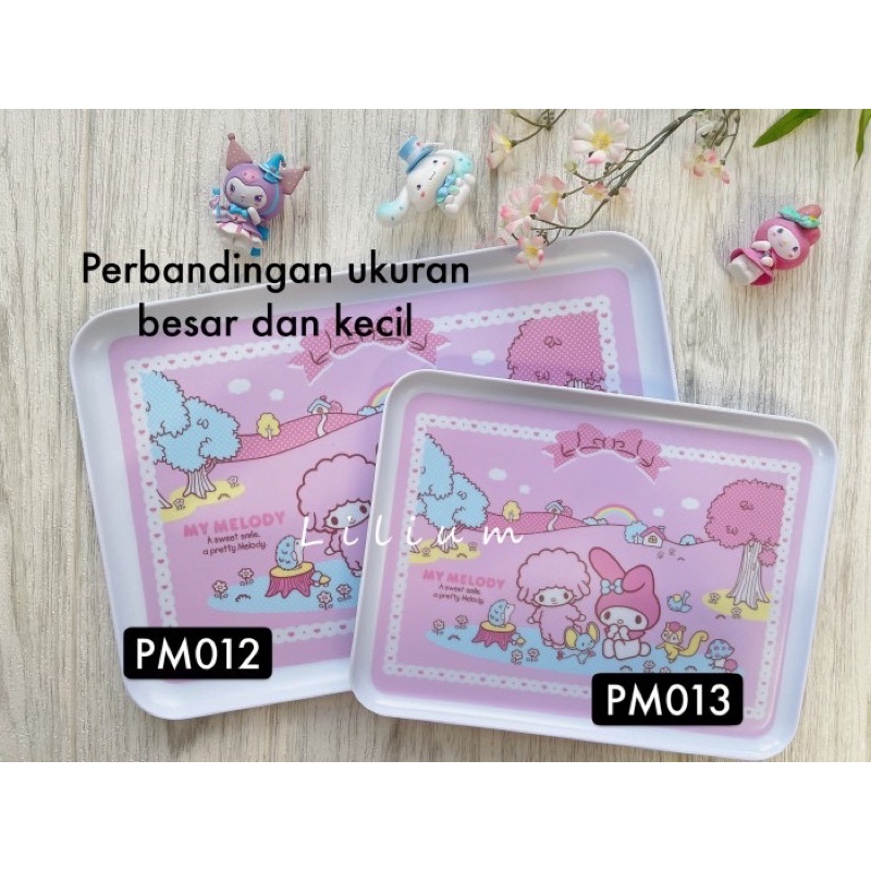 Nampan karakter sanrio kitty PM013 PM012 tray melamin melody kuromi