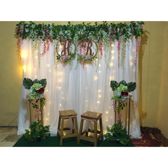 Backdrop tunangan/pernikahan/akikahan/syukuran