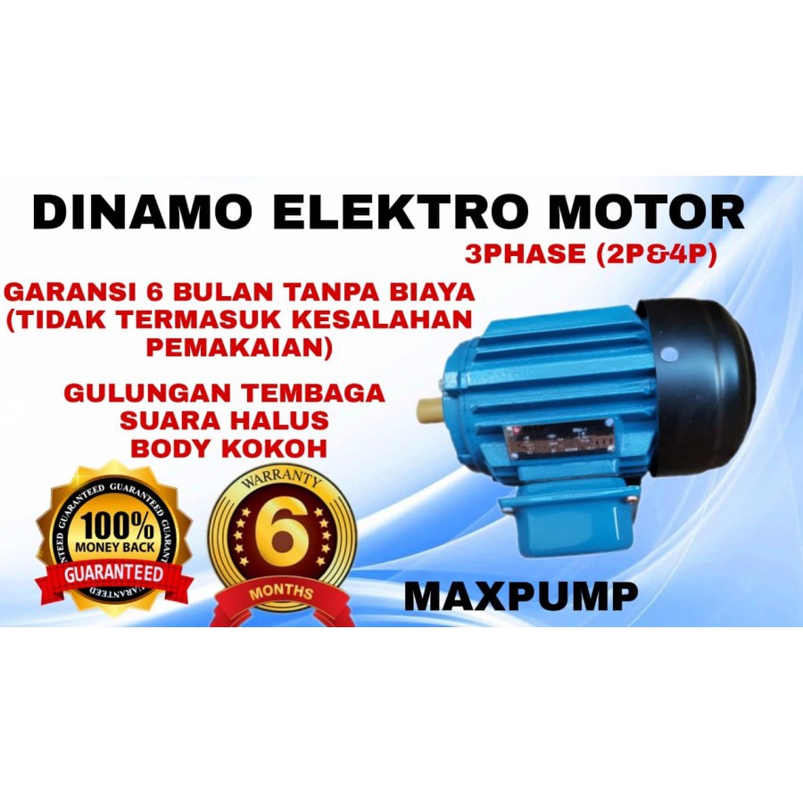 MAXPUMP EM80M2-4 Jual Elektrik Motor Dinamo 1Hp Dinamo listrik 0.75KW 380Volt 3phase 750Watt 1450RPM Dynamo