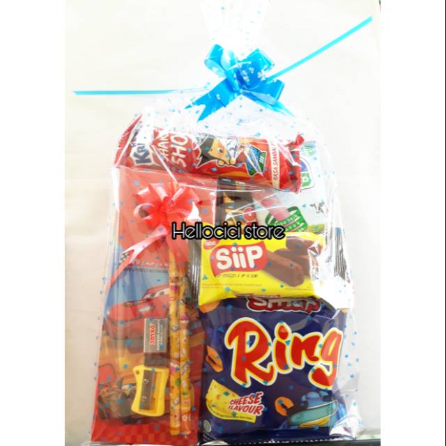 

Souvenir parcel snack + atk kemasan ulang tahun