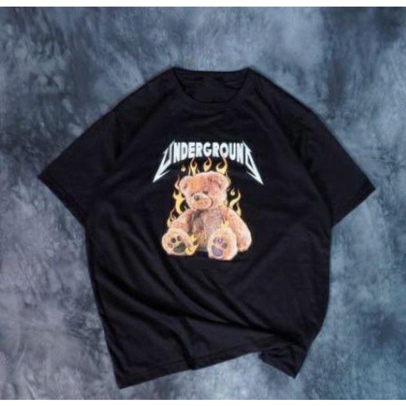 GSC - Baju Oversize UNDERGROUND / Kaos Oversize Wanita / Oversize Beruang Teddy Series