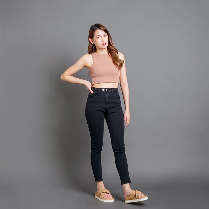 [LUXE.DLABEL]-C55 JEANS | Celana Panjang Wanita HighWaist Skinny Jeans Wanita Premium Import