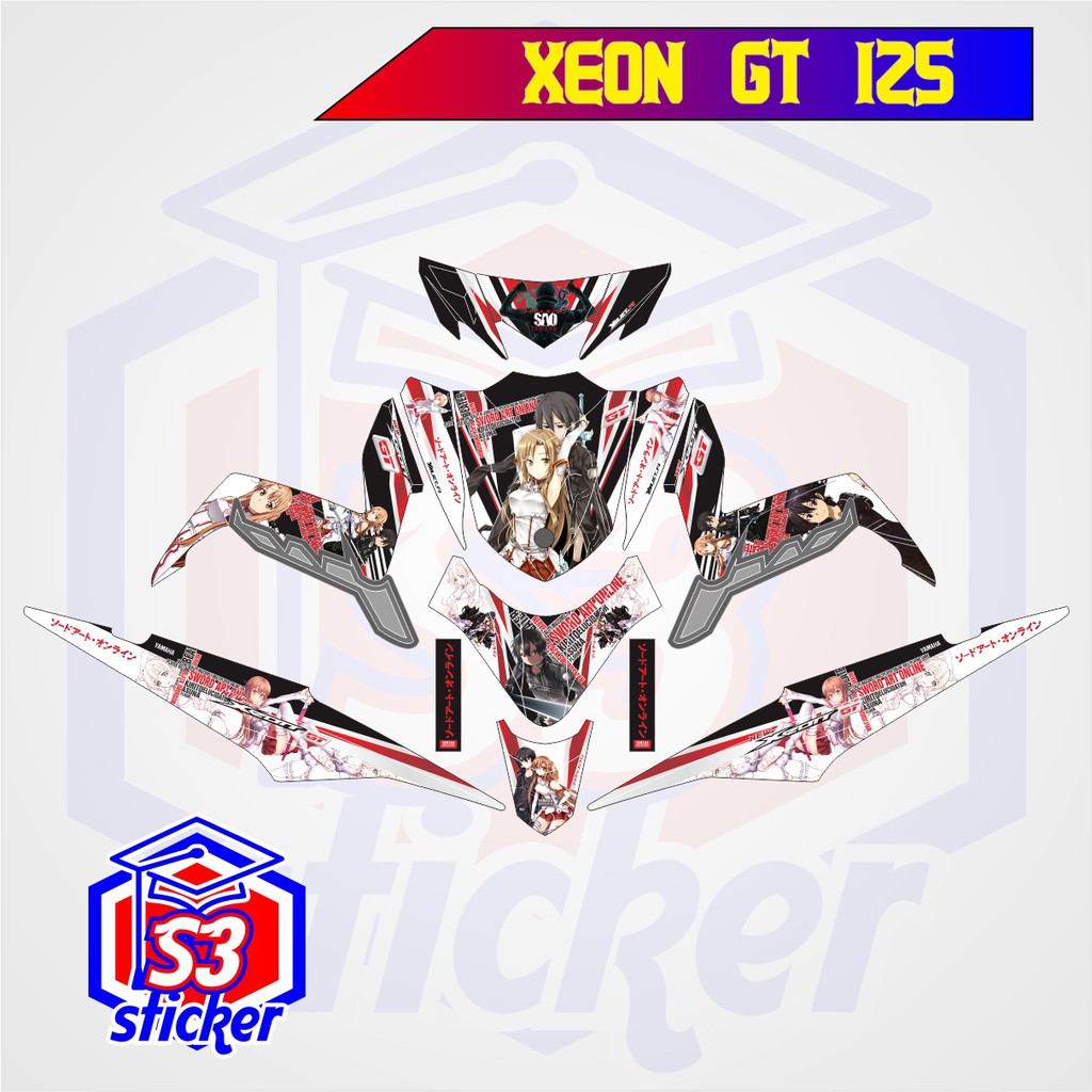 STICKER DECAL MOTOR YAMAHA XEON GT 125