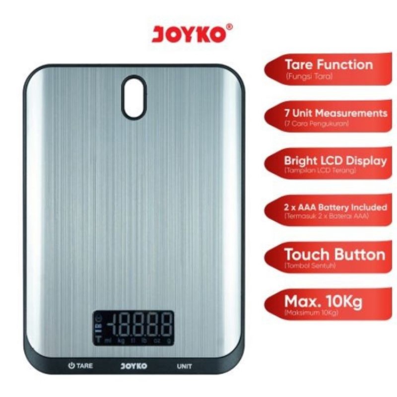 Timbangan Dapur JOYKO DSL A3 Max 10kg / Digital Scale DSL-A3