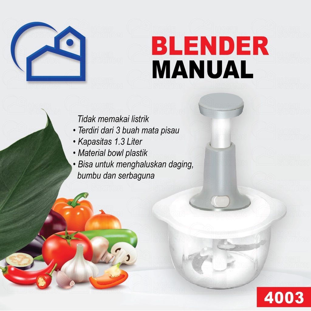 Jual Blender Penggiling Daging ManualChopper Pencacah Bumbu Serbaguna
