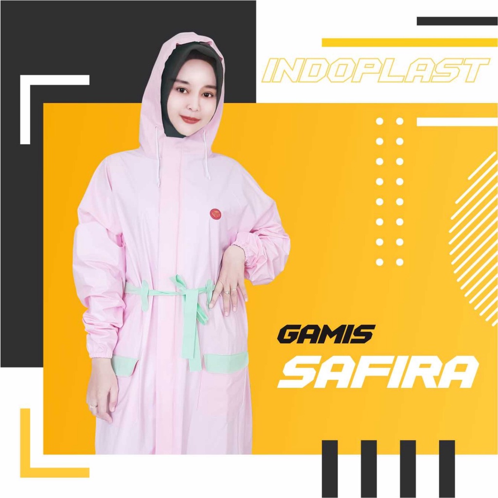 FELWINSHOP Jas Hujan Gamis Safira Indoplast / Jas Hujan Gamis Rok Safira / Jas Hujan Model Terbaru Safira