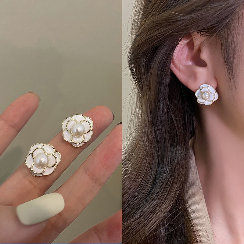 Anting Tusuk Bunga Camellia Mewah Untuk Wanita