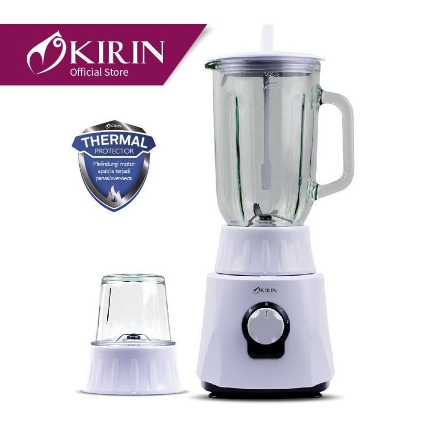 KIRIN Blender Kaca 2in1 1 Liter 2 Tabung KBB 240 GL - Garansi Resmi 1 Tahun