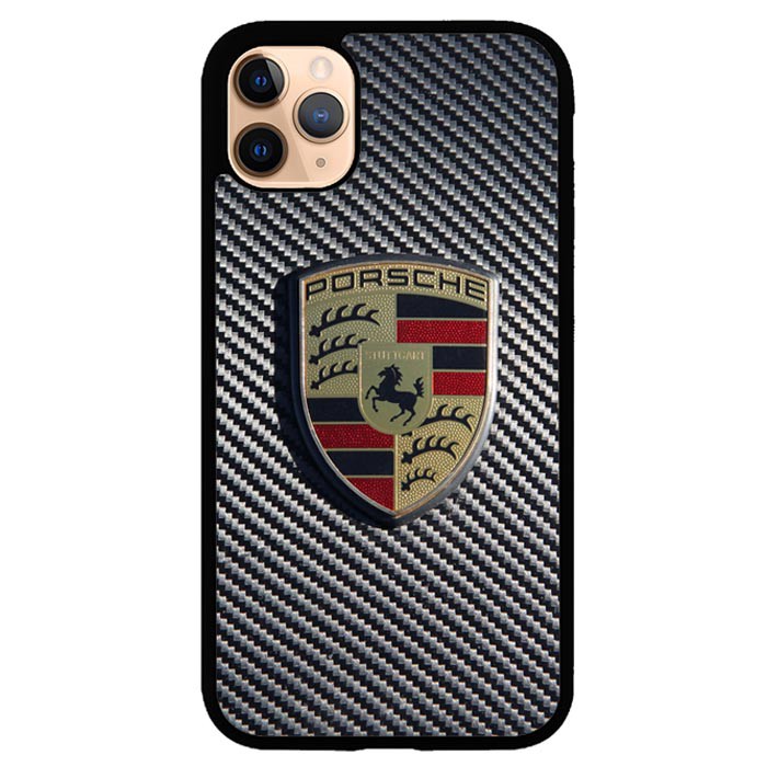 Hardcase Custom iPhone 11 Pro Max | iPhone 11 | iPhone 11 Pro Porsche Logo Carbon E1619