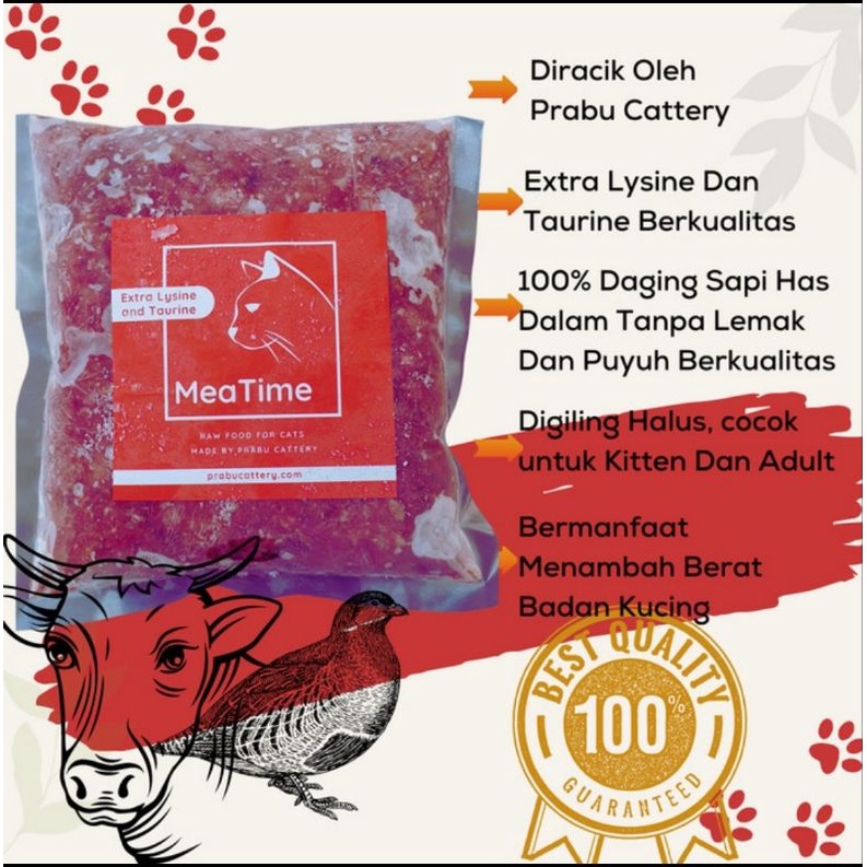 Meatime Kitten,Rawfood/MakananKucing.PremiumQuality++lysin,taurine