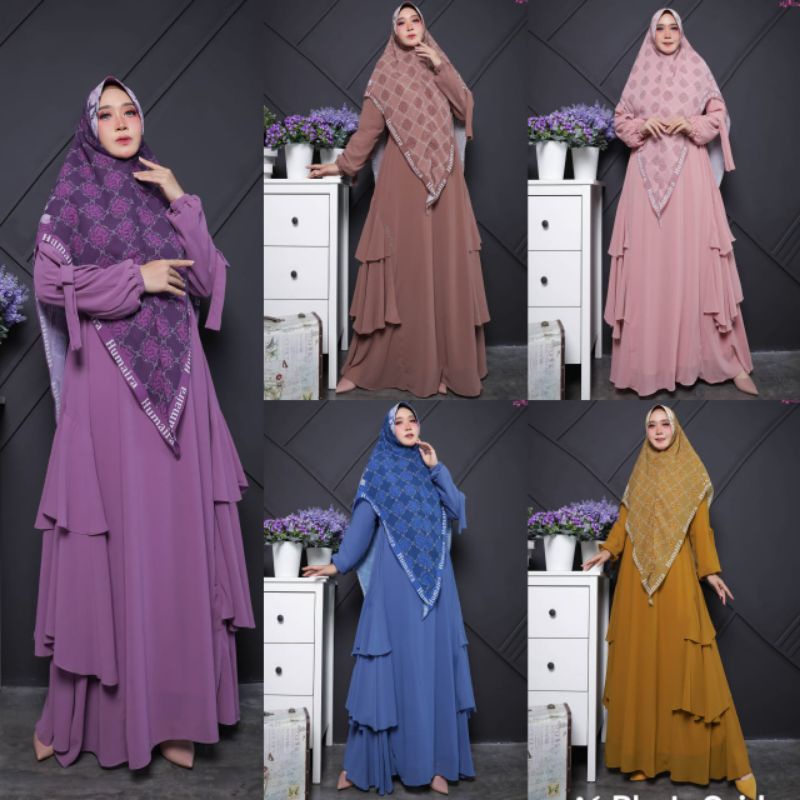 magika series atau Anika series set syari original brand Humaira
