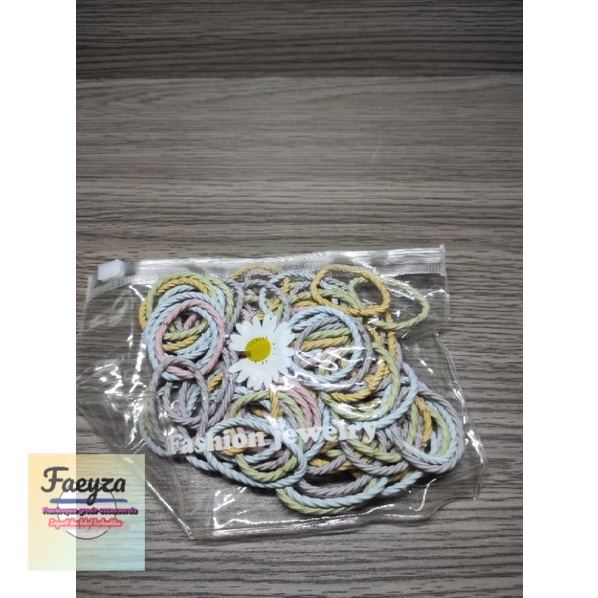 100 pcs ikat rambut korea pouch kepang