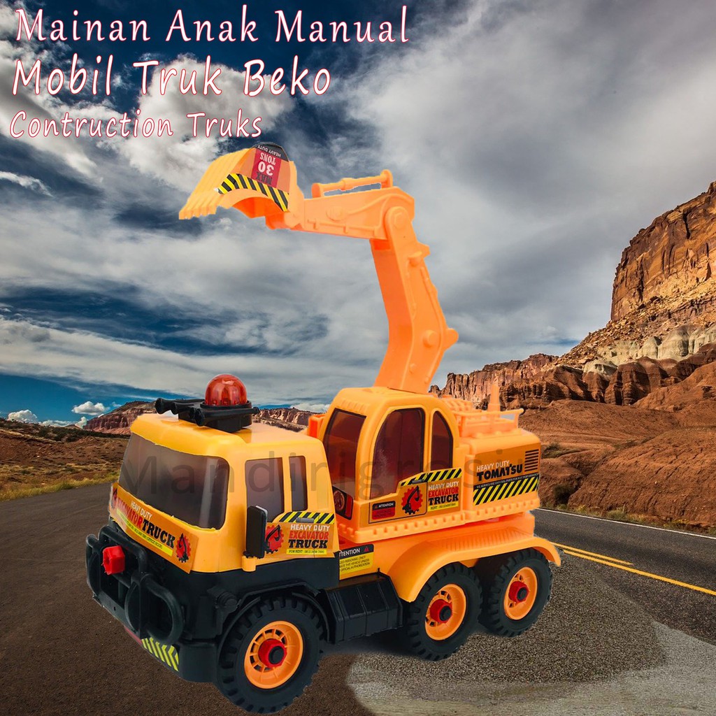 Mobil truk beko *Mainan Anak * construction trucks * BP 8049