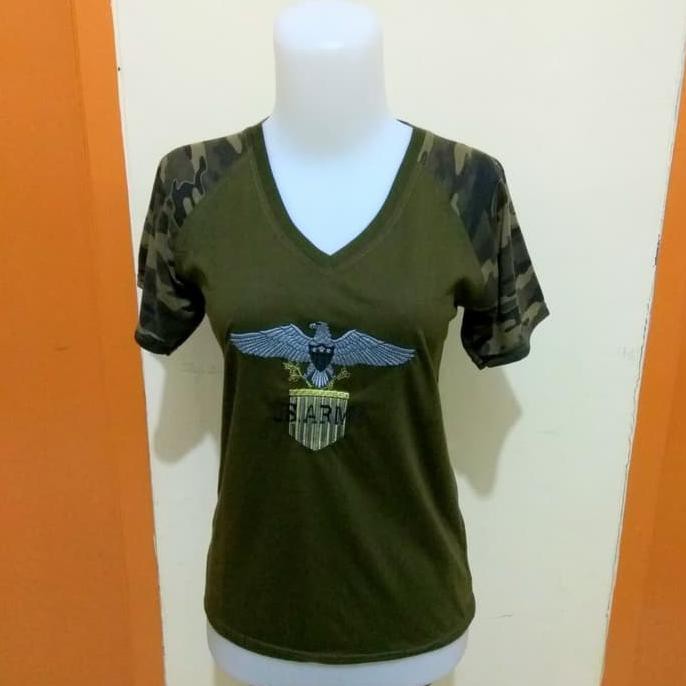 promo kaos loreng wanita - army wanita terbaru