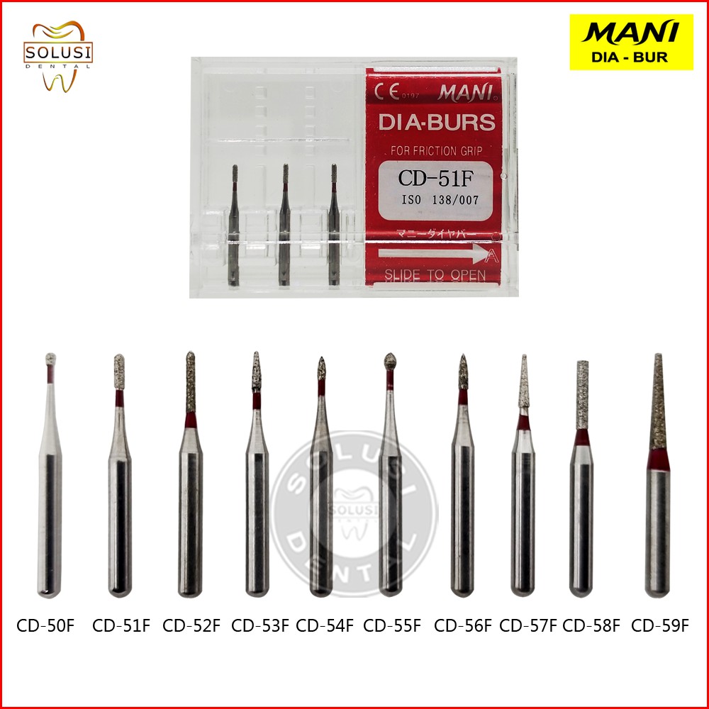 Bur Gigi Anak / Mani diamond burs / Children's Dentistry Tipe CD