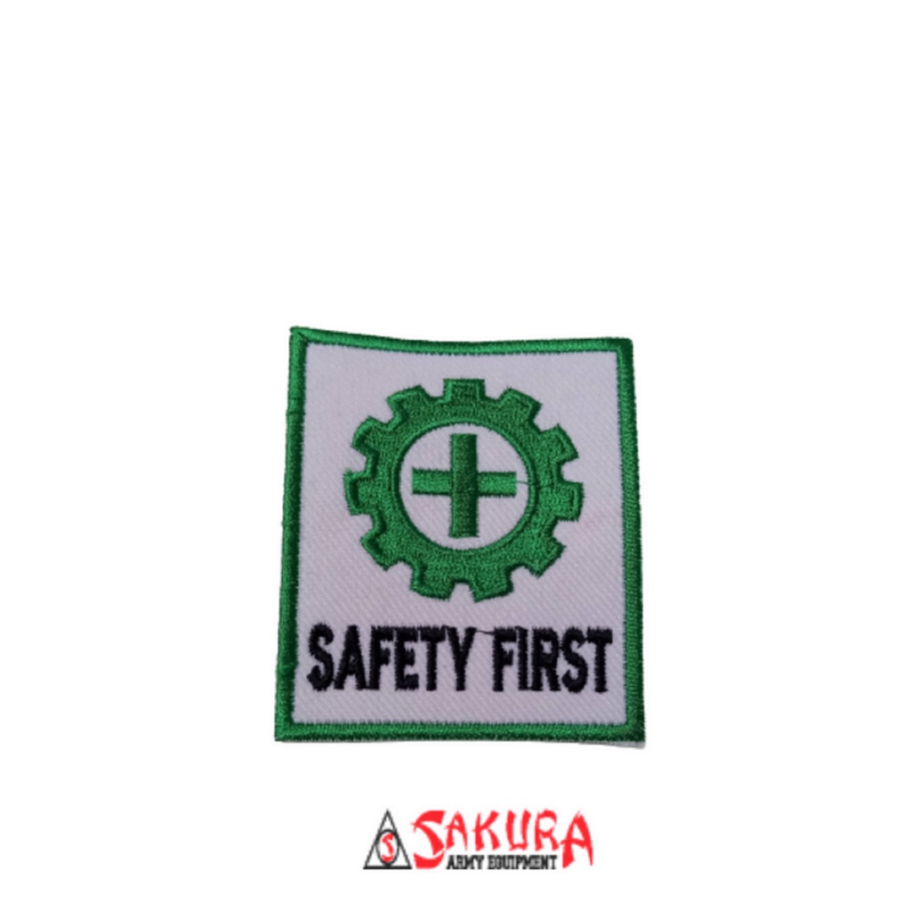 Bet Bordir K3 Safety First Biasa Bendera Safety Logo K3