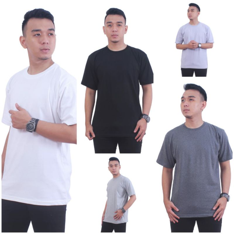 KAOS POLOS COTTON COMBED 20S LENGAN PENDEK SERI WARNA 1