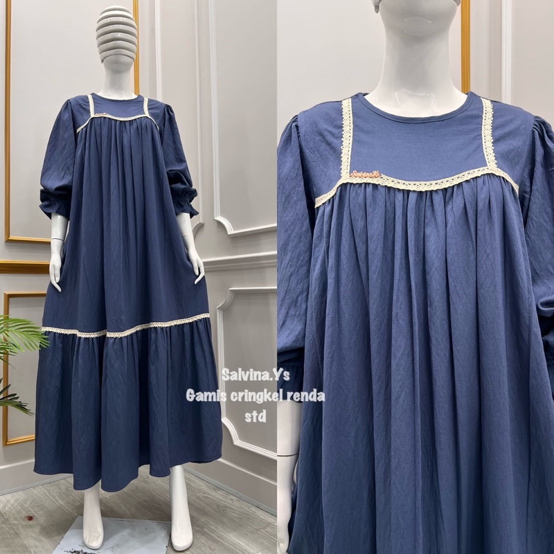GAMIS SALVINA YS POLOS CRINGKEL KRINGKEL RENDA ORIGINAL 1000%
