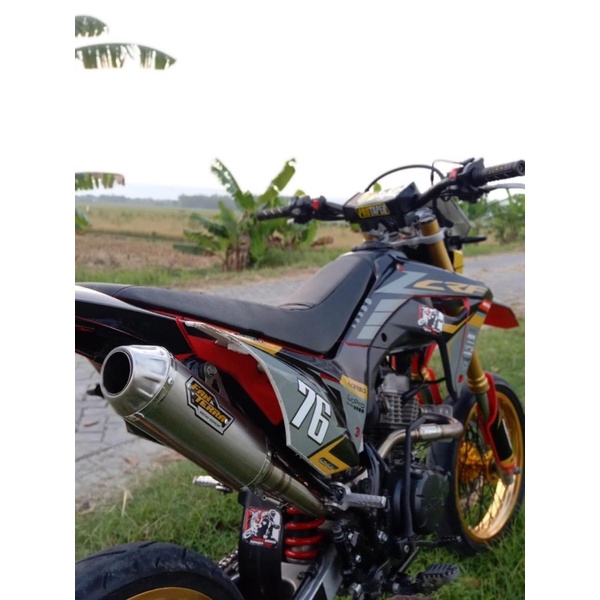 Knalpot FANTERRA Crf Dtracker Klx 150 Kolong Atas Kapsul Bore Up