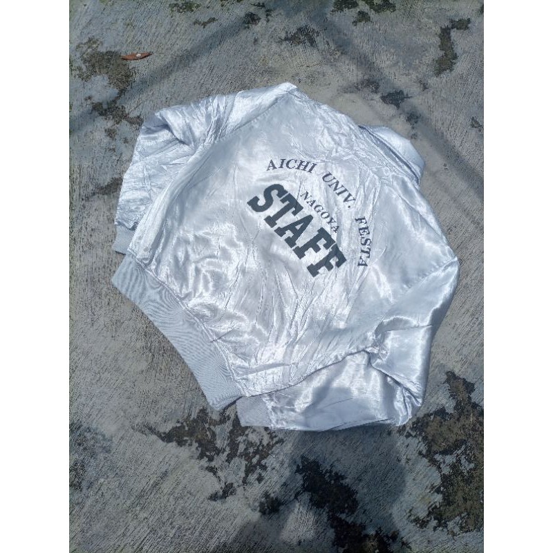 VARSITY JAKET VINTAGE KAIN SATIN/SILK UNIVERSITY NAGOYA