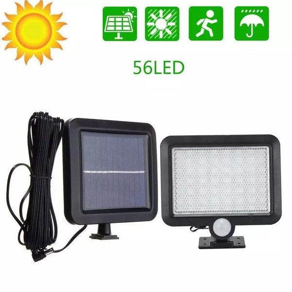 LED Lampu Solar Tenaga Surya Sensor Gerak Outdoor Tahan Air 56LED 400L