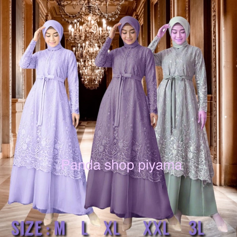 GAMIS SILVIA SIZE M/L/XL/XXL/XXXL/GAMIS FREE MASKER/FREE OBI/GAMIS BUSUI/GAMIS REMAJA/GAMIS SERAGAM/GAMIS KONDANGAN/DRESS KONDANGAN/BAJU GAMIS/GAMIS BRUKAT TILE MUTIARA