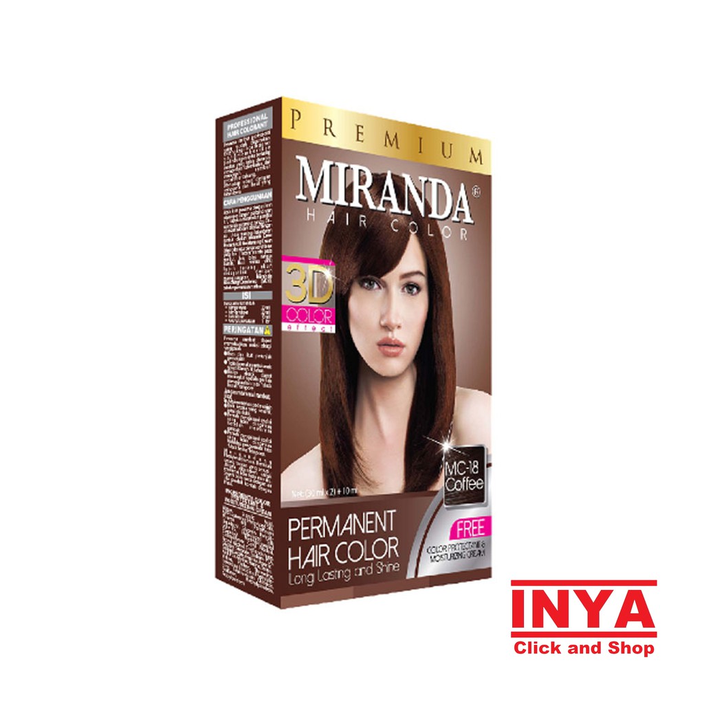 MIRANDA MC-18 COFFEE - Pewarna Rambut  (30mlx2)+10ml - Semir Rambut